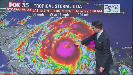 Tropical Storm Julia forms in the Atlantic, expected to become hurricane this weekend
