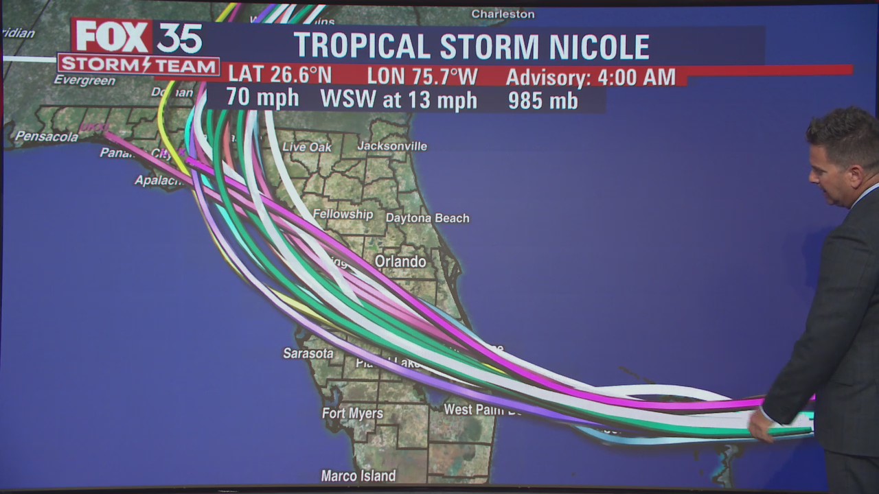 TIMELINE: Here's when Florida could feel the impacts from Tropical Storm Nicole