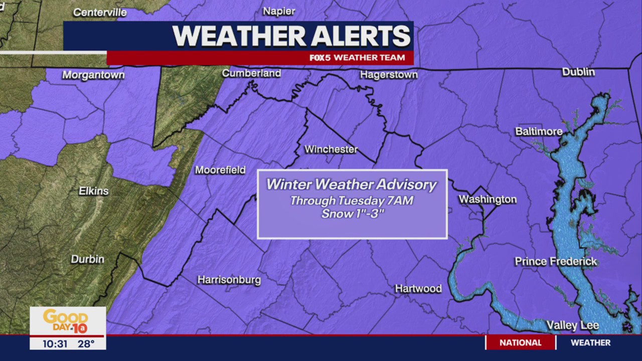 Winter Weather Advisory: Second round of snow on the way Tuesday