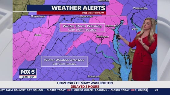 FOX 5 Weather forecast for Tuesday, January 16