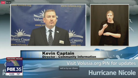Volusia County gives update on Tropical Storm Nicole