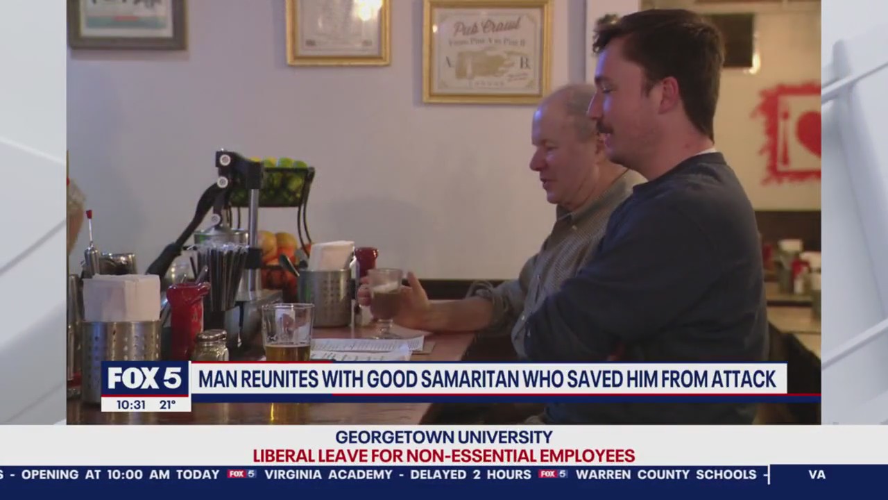 Good Samaritan reunites with 69-year-old he saved from attack | FOX 5 DC