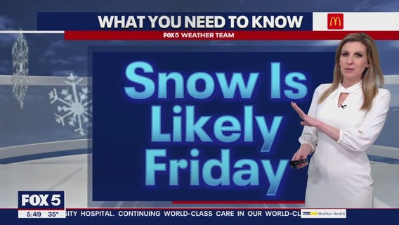 Snow likely Friday in parts of DC, Maryland and Virginia