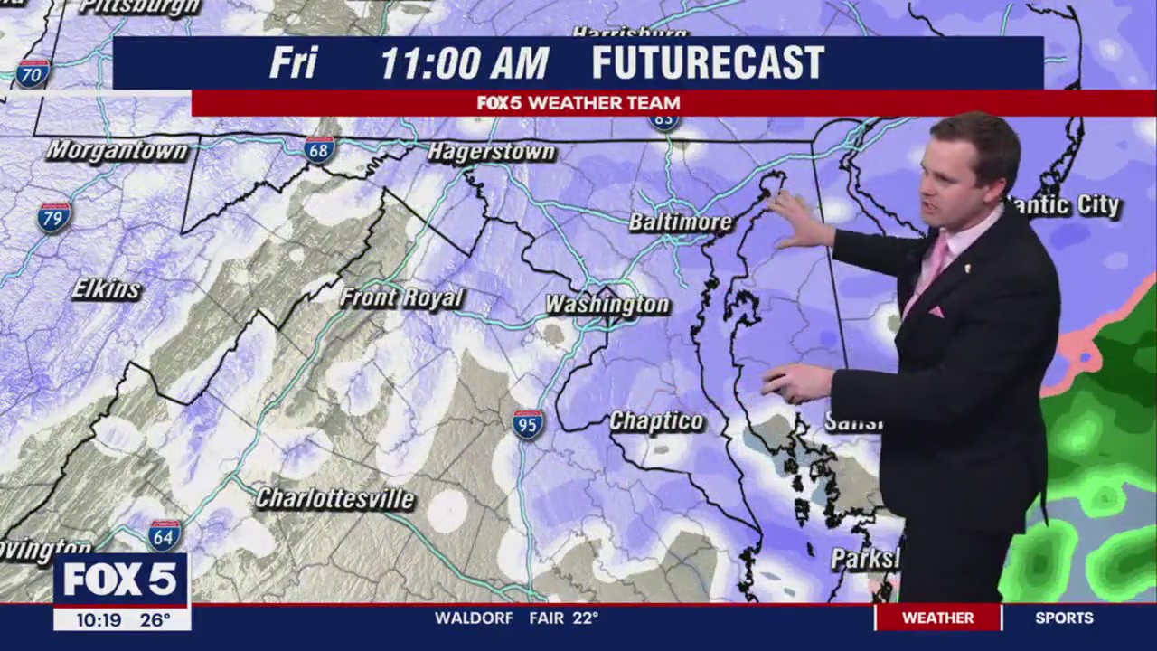 Friday snowfall forecast: DC area braces for potential delays and closures