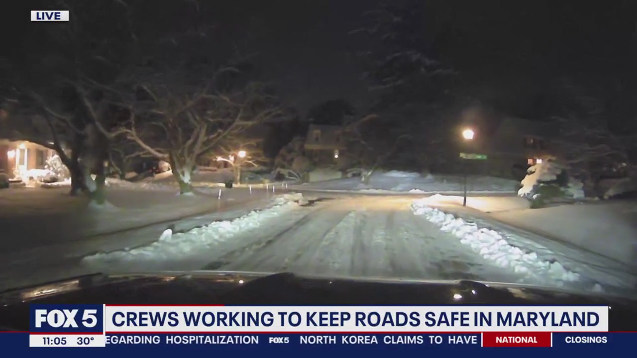 Road conditions in Maryland: Main roads clear, side roads slushy | FOX 5 DC