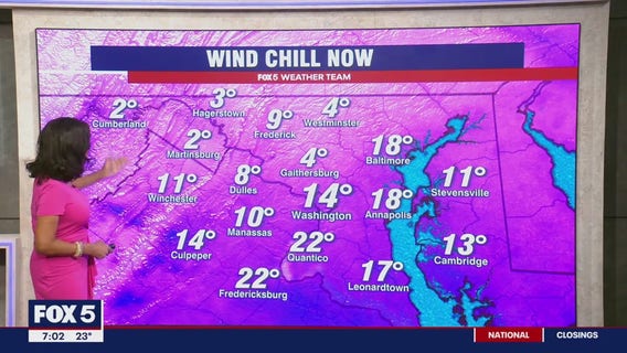 Icy, windy and very cold temps Saturday morning across DC area