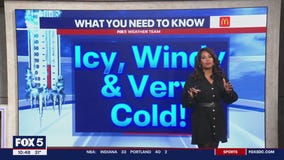 Icy, windy and very cold temps overnight across DC area
