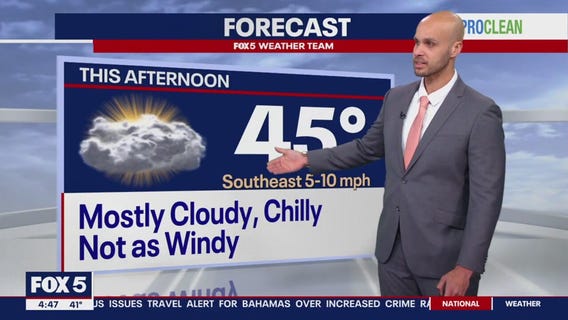 FOX 5 Weather forecast for Tuesday, January 30