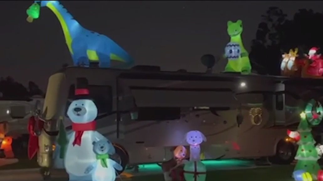 Holiday Lights: Check out this RV decked out in yuletide cheer