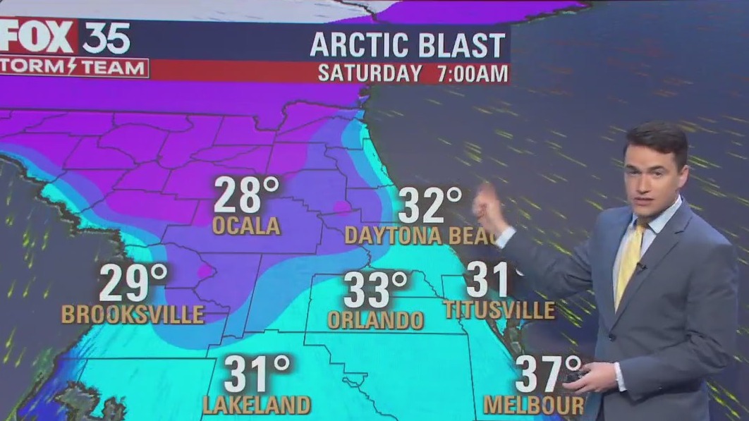 Arctic blast to bring coldest Christmas Eve, day temperatures to Florida in decades