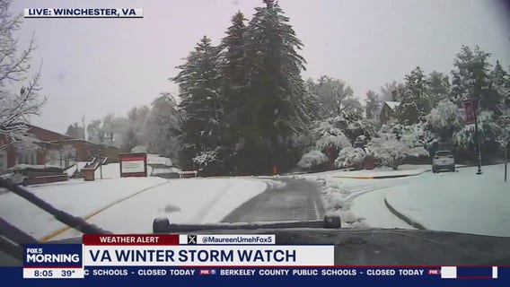 Snow in DC, Maryland and Virginia Tuesday morning