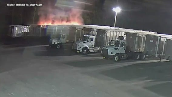 Discarded batteries suspected of starting waste facility fire