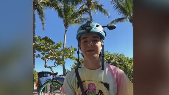 Unicycling teen in final stretch of East Coast journey