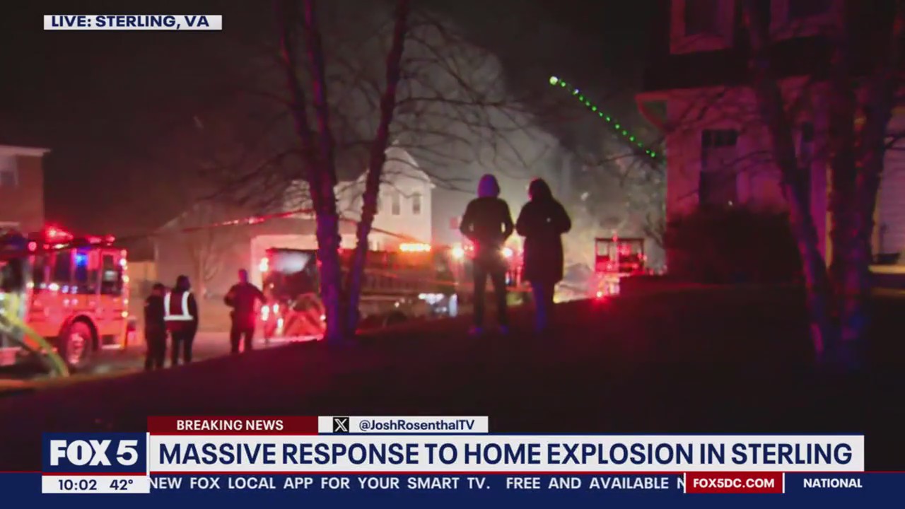 Home explosion in Sterling: Fire crews battling flames | FOX 5 DC