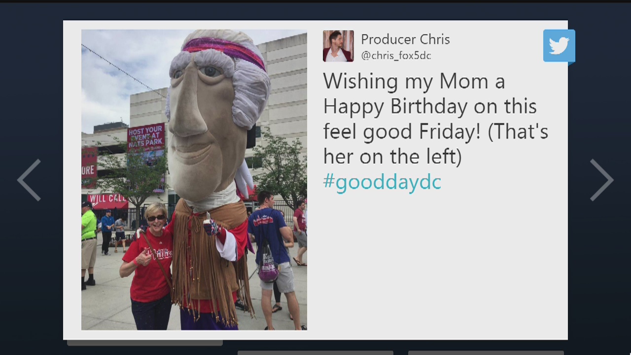 Producer Chris wishes mom a happy birthday!