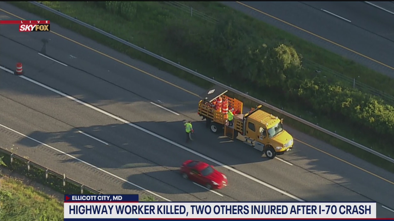 Highway worker killed in early morning crash in Howard County | FOX 5 DC