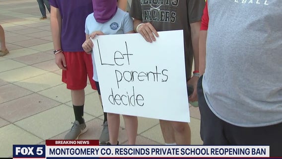 Montgomery County rescinds ban on private schools reopening