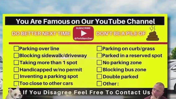 Florida man calling out bad parking with his own 'Park Narc Dan' citations