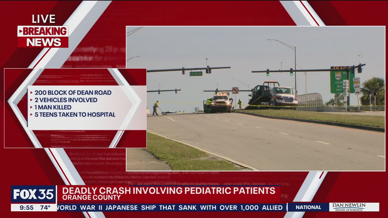 FHP: 1 dead, 5 teens hurt in possible red light crash | FOX 35 Orlando