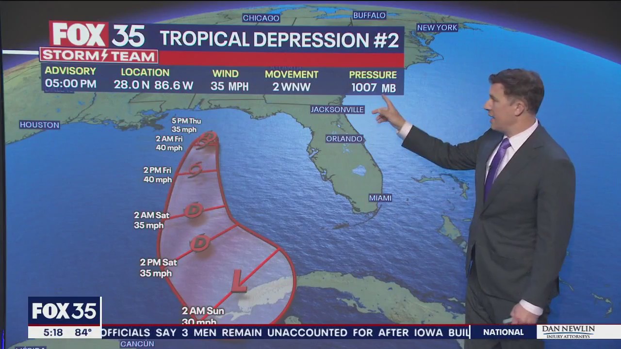 Tropical Depression 2 forms in Gulf of Mexico