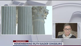 Ruth Bader Ginsburg's casket arrives at the Supreme Court