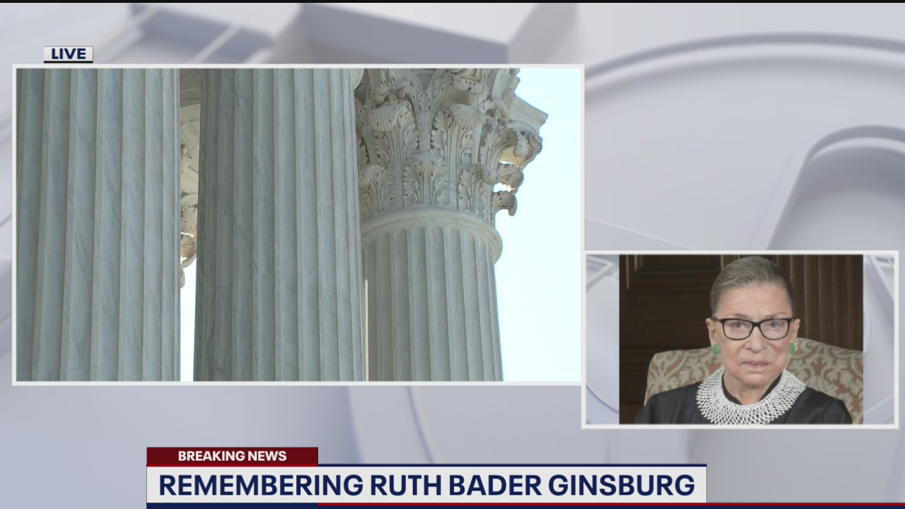 Ruth Bader Ginsburg's casket arrives at the Supreme Court