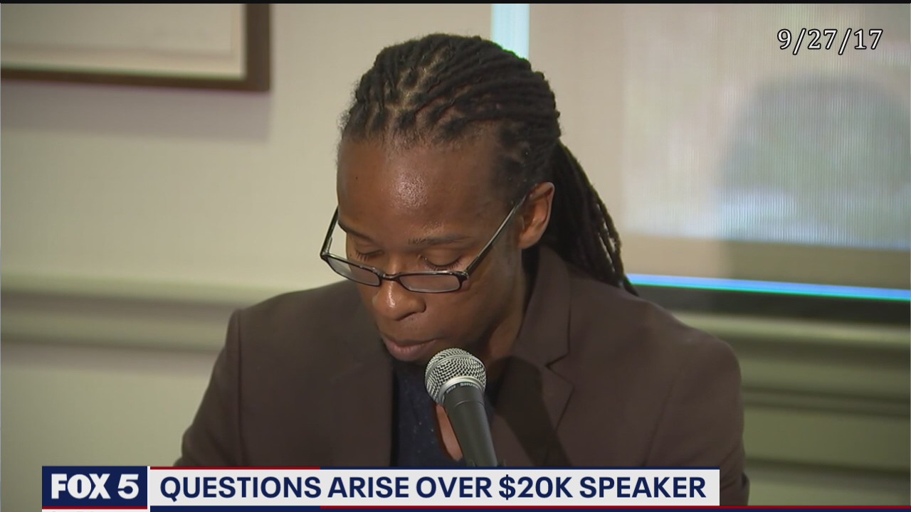 Some Fairfax County residents challenge school speaker's 20K price tag