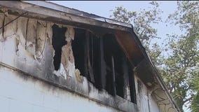 Home burns after reportedly hit by lightning