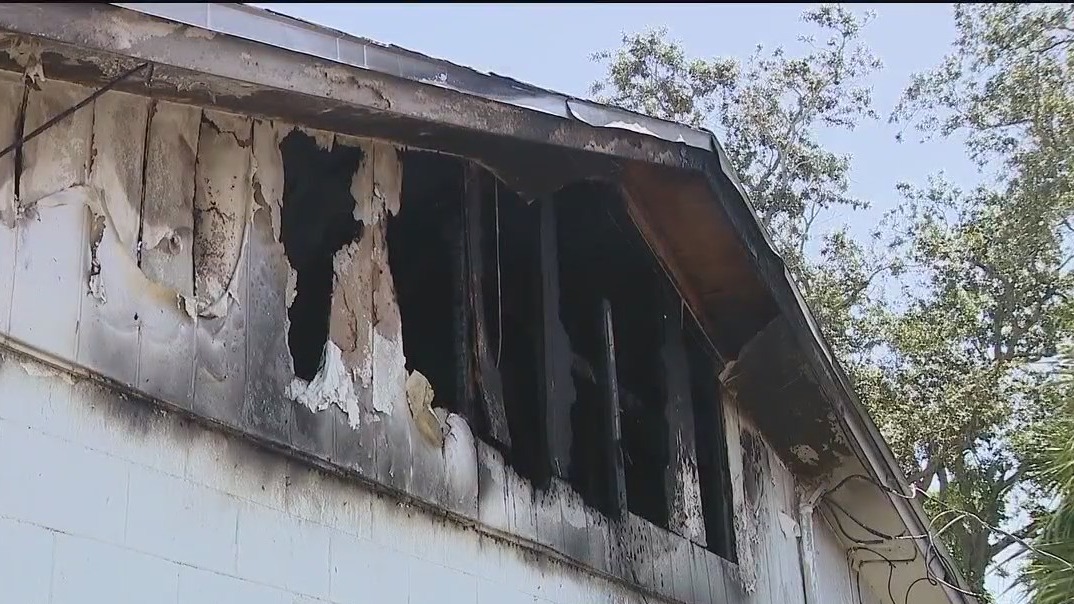 Home burns after reportedly hit by lightning
