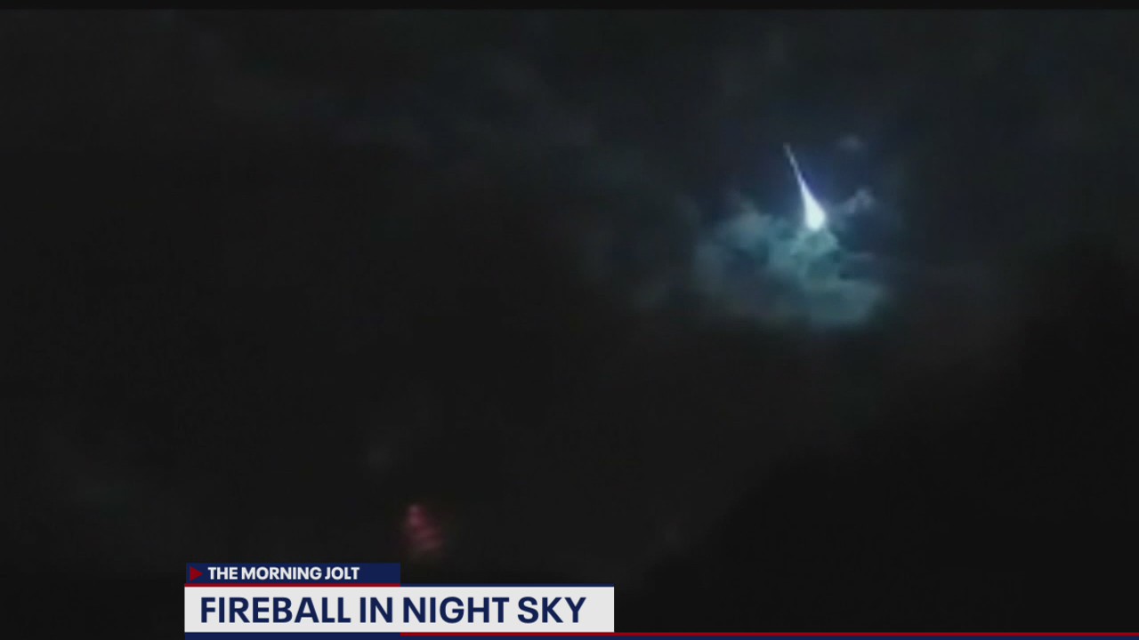 Fireball lights up the night sky