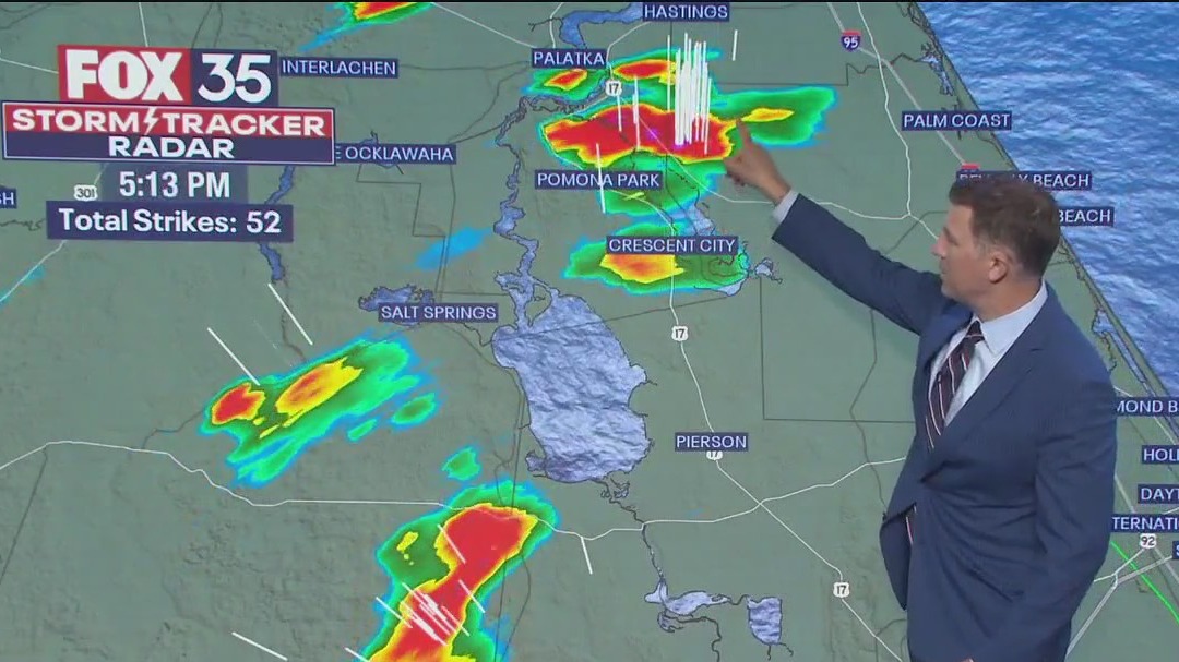 Big storms moving across parts of Central Florida Wednesday