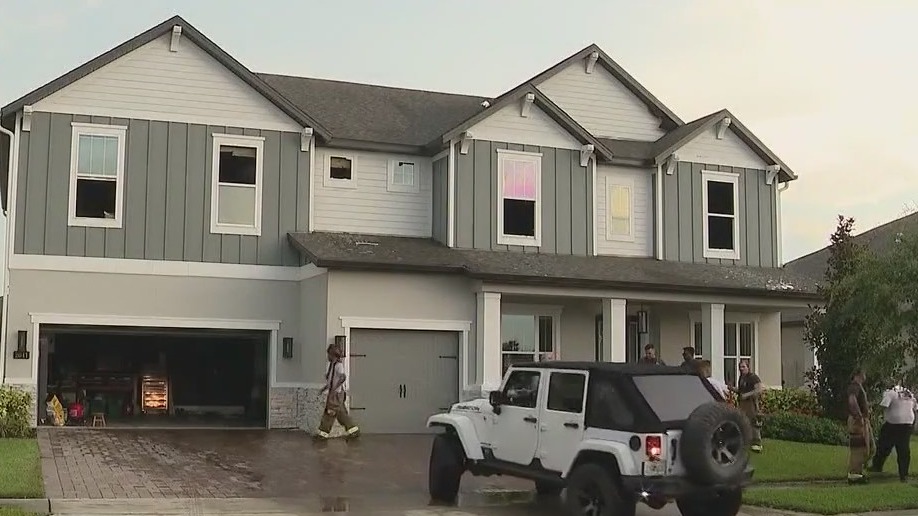 Lightning strike sparks house fire