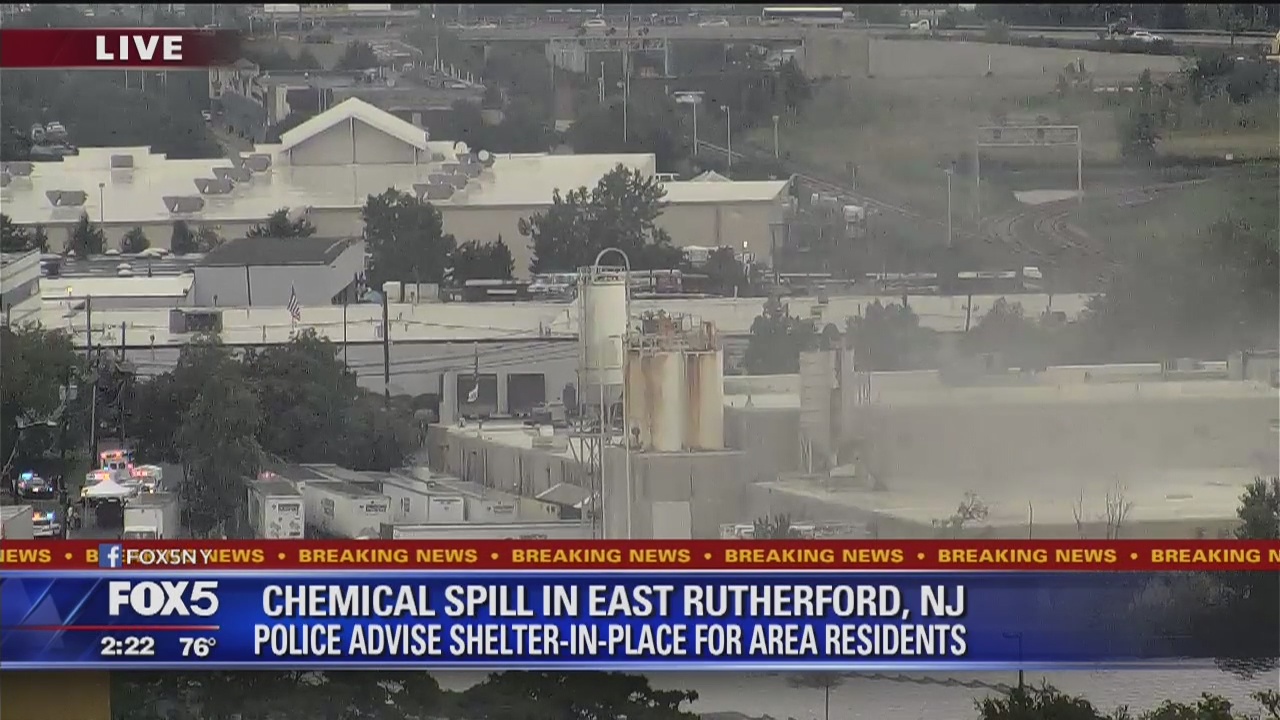 Chemical spill in East Rutherford
