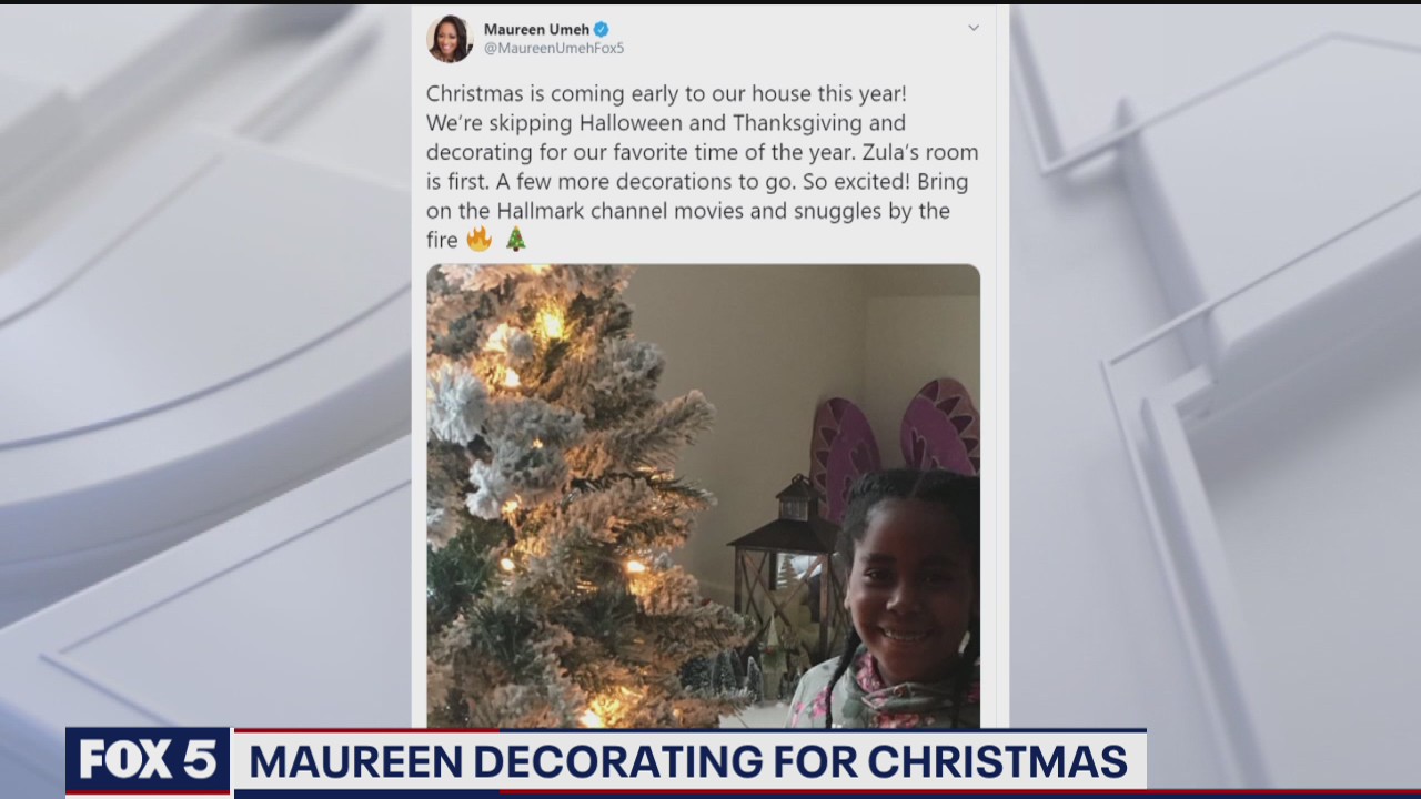 FOX 5?s Maureen Umeh decorating early for Christmas!