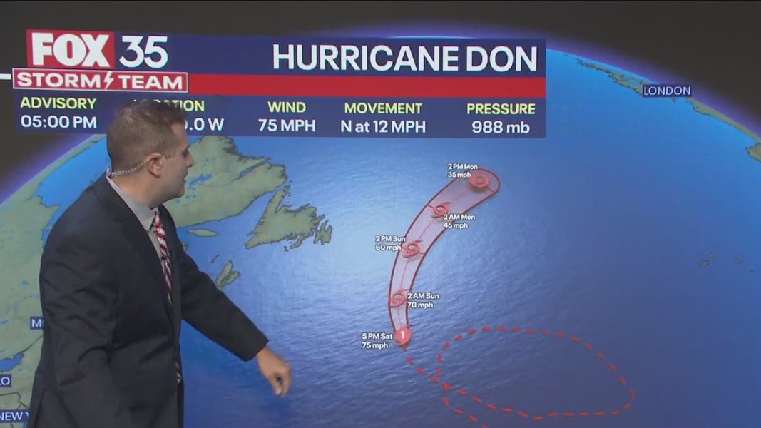 Hurricane Don forms in Atlantic