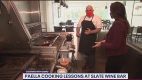 Paella cooking lessons at Slate Wine Bar