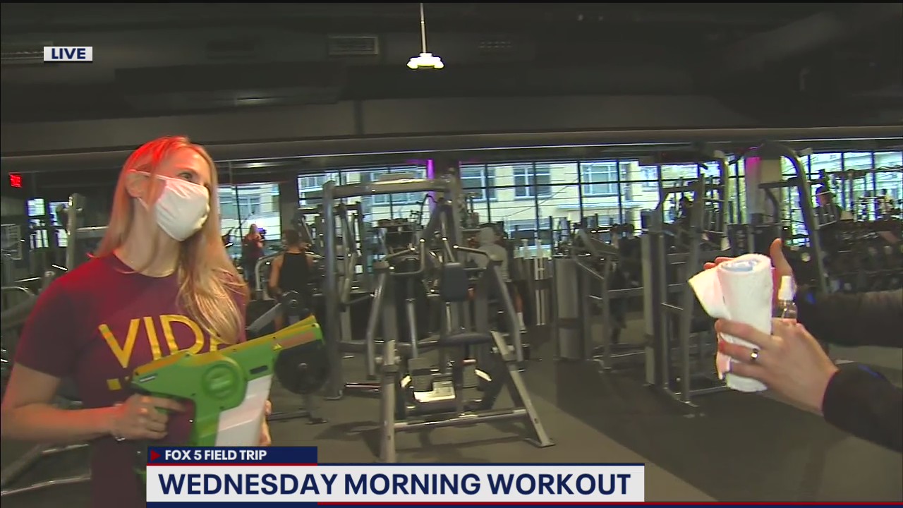 Working out in Ballston during our FOX 5 Fall Field Trip