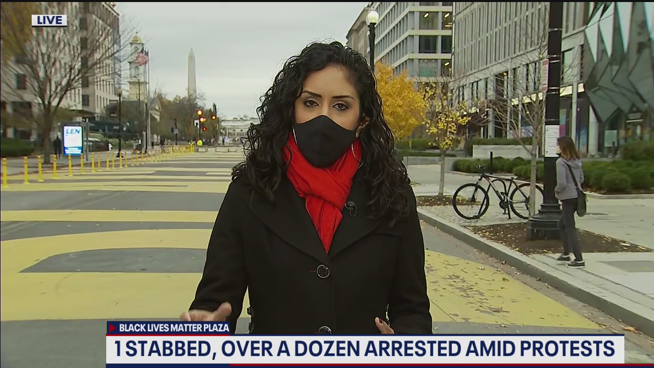 One stabbed, many arrested during overnight MAGA protests