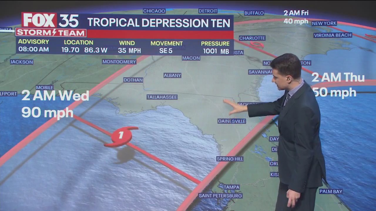 Tropical Depression 10 could become tropical storm | FOX 35 Orlando