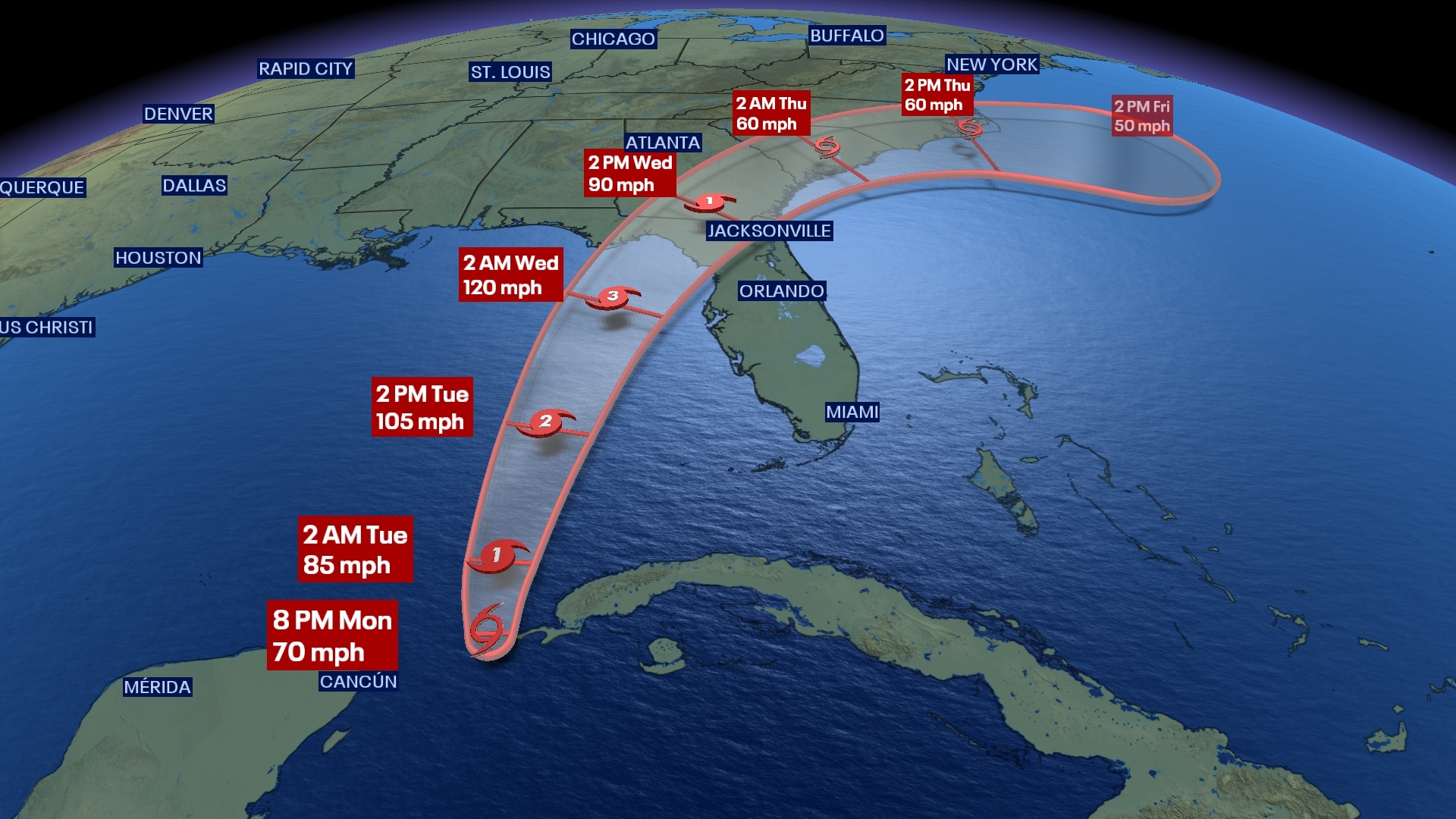 Tropical Storm Idalia headed to warmer water