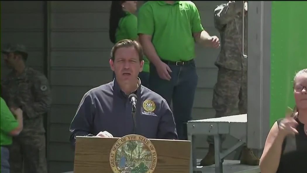 Gov. DeSantis visits site of Idalia wreckage