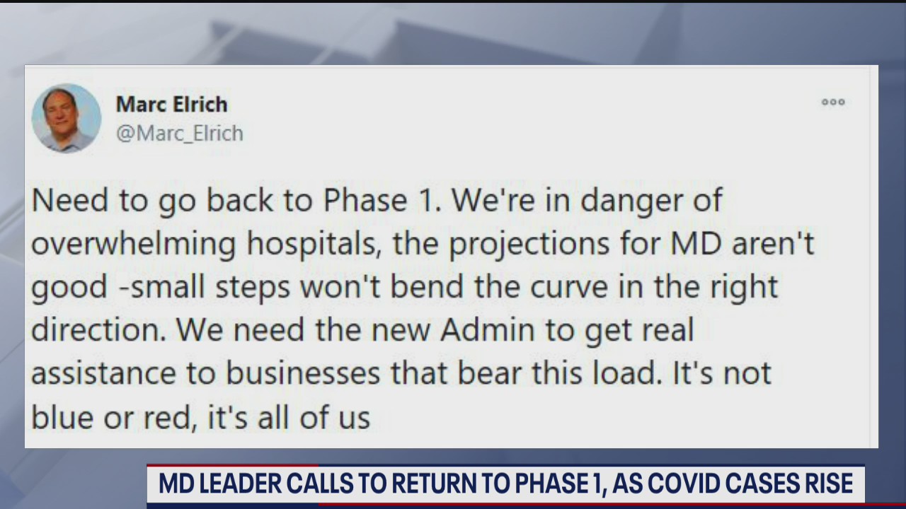 Montgomery County Executive calls for return to phase one