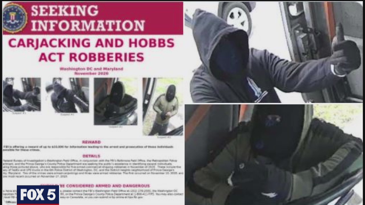 FBI looking for suspects in delivery truck robberies