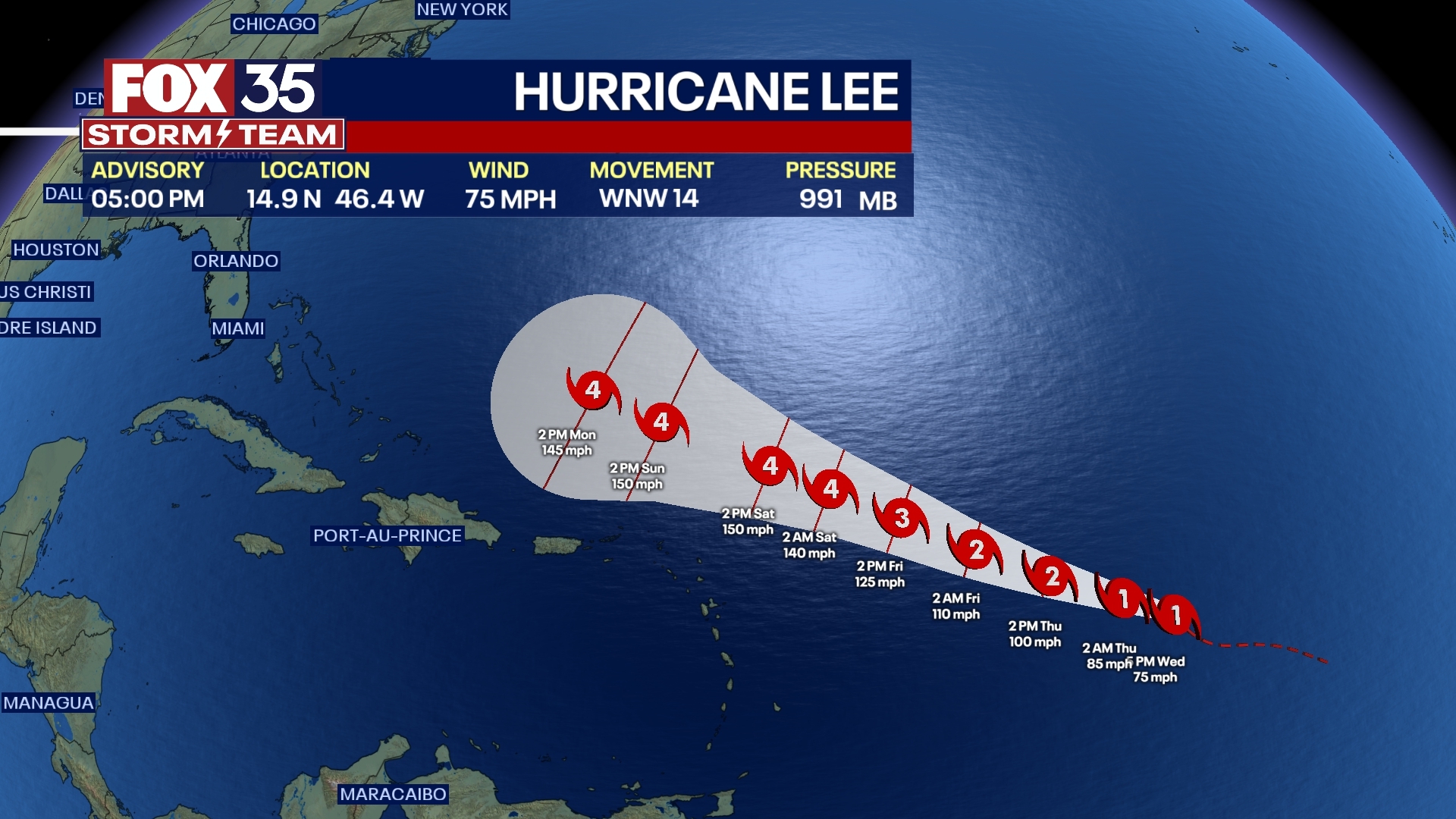 Hurricane Lee forms in the Atlantic