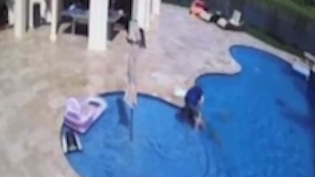 Boy saves therapist from pool