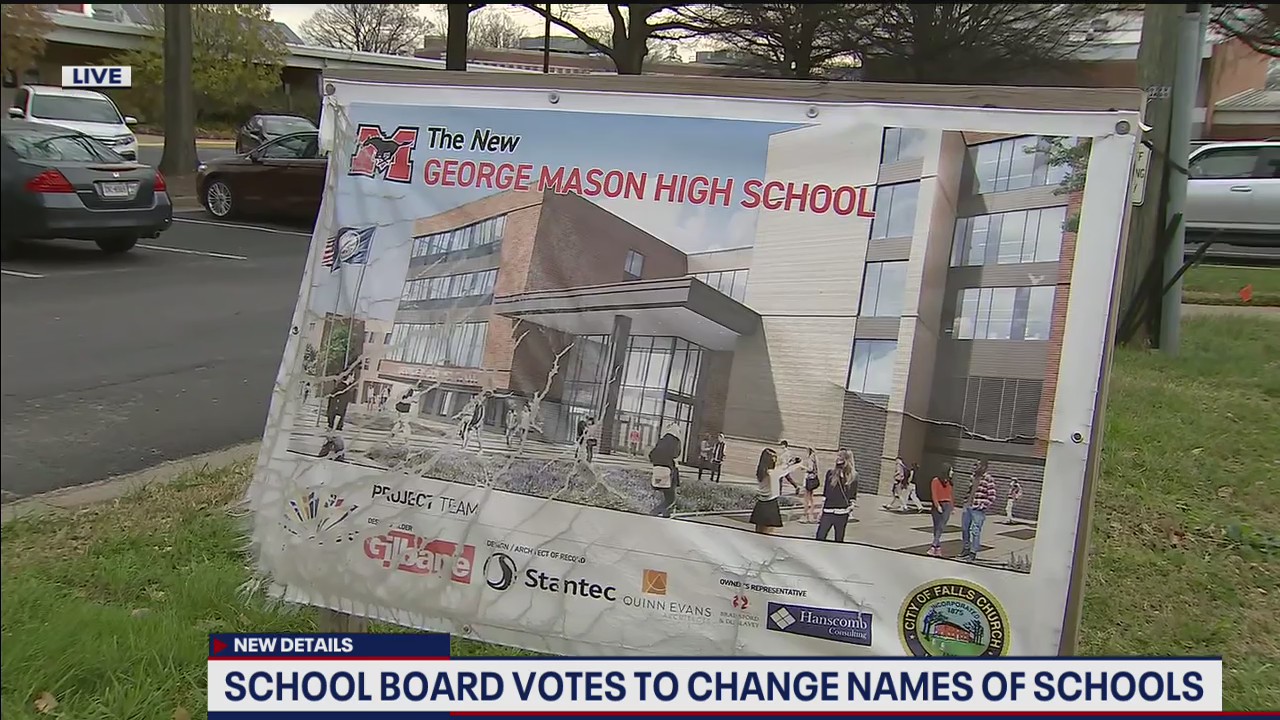 Falls Church school board votes to change school names linked to slavery