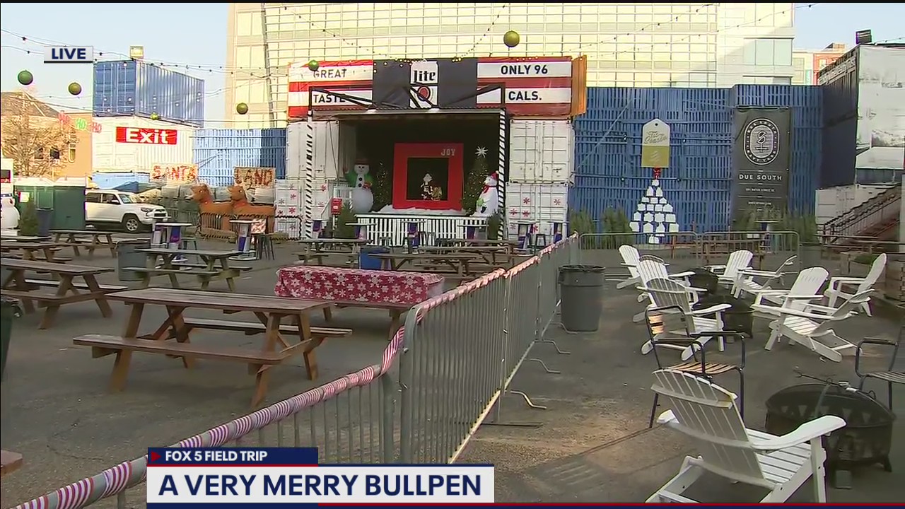 Evening fun at A Very Merry Bullpen