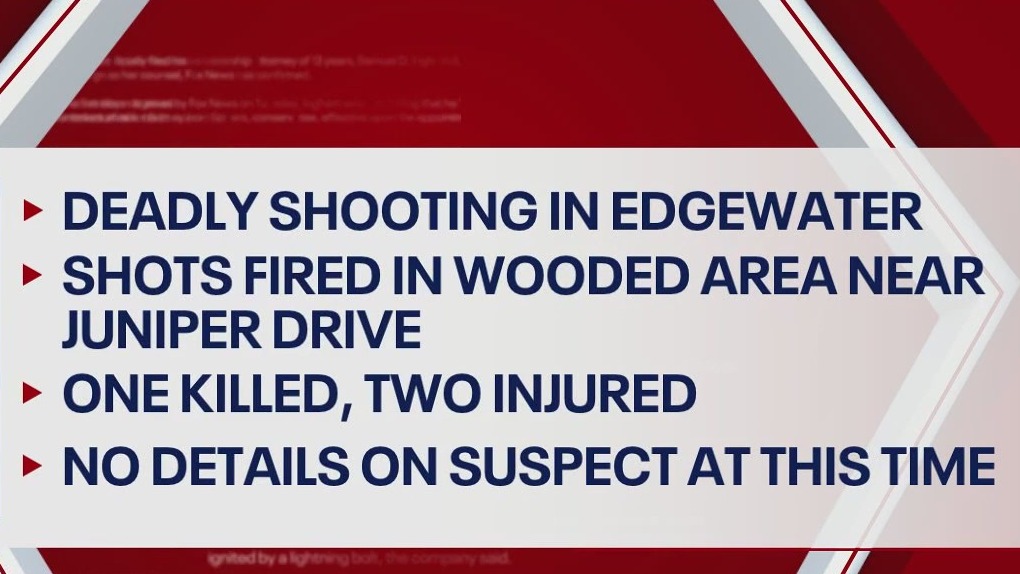 1 dead, 2 injured in Edgewater shooting