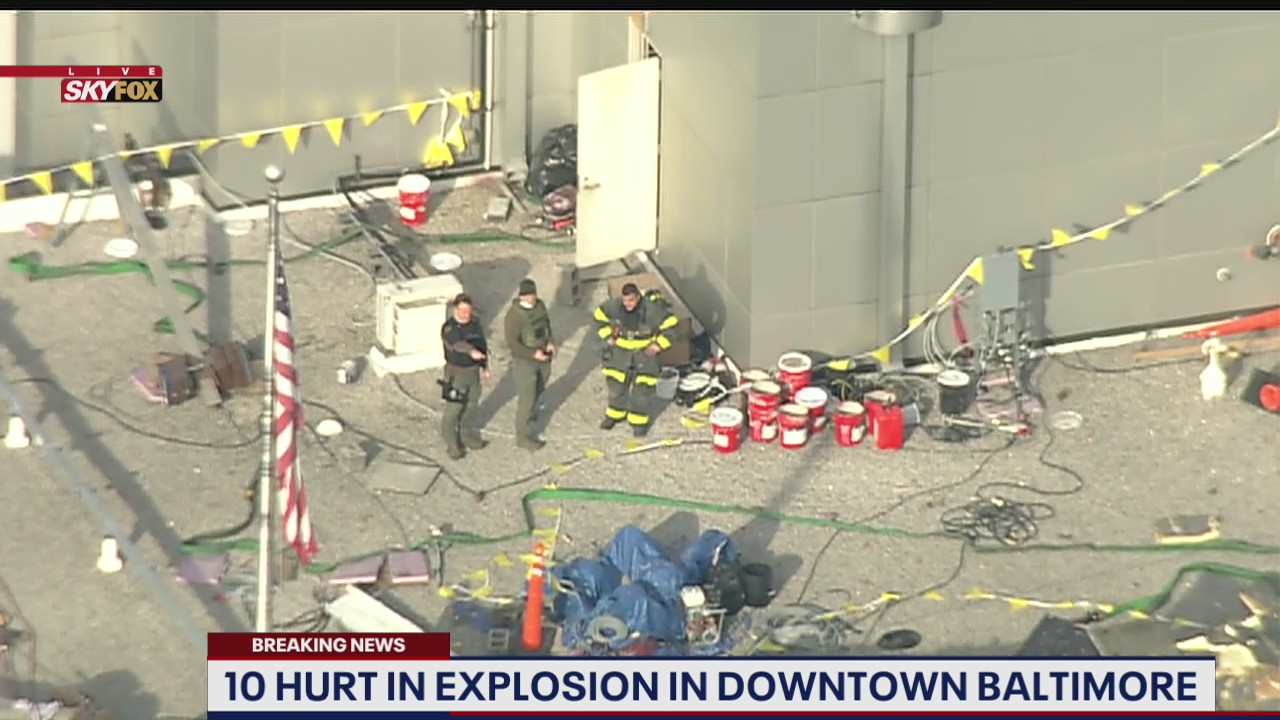 Baltimore explosion injures at least 10