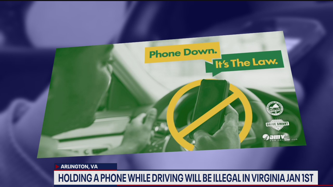 Holding phone while driving now illegal in Virginia